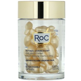 RoC, Retinol Correxion Line Smoothing Night Serum Capsules, 30 биоразлагаемых капсул купить в Киеве и Украине