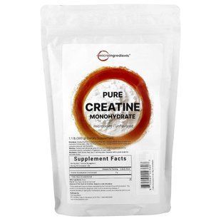 Micro Ingredients, Pure Creatine Monohydrate, Unflavored , 1.1 lb (500 g)