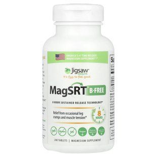 Jigsaw Health, MagSRT B-Free, magnesium with delayed release, 240 tablets.