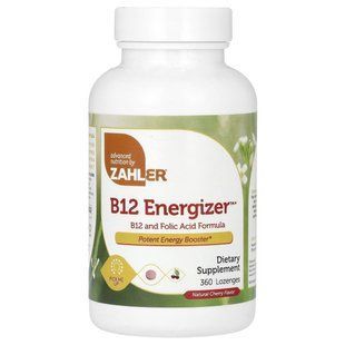 Вітамін В-12 і фолієва кислота смак вишні Zahler (B12 Energizer) 360 льодяників