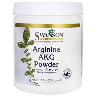 Arginine AKG powder with lemon flavor, Swanson, 350 grams