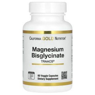 Магний Бисглицинат California Gold Nutrition (Magnesium Bisglycinate) 240 вегетарианских капсул купить в Киеве и Украине