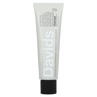 Davids, Premium Toothpaste, Whitening + Antiplaque, Natural Mint + Charcoal, 1.75 oz (50 g) купить в Киеве и Украине