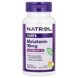 Мелатонин, цитрус, Natrol, 10 мг, 60 таблеток купить в Киеве и Украине