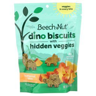 Beech-Nut, Dino Biscuits with Hidden Veggies, Butternut Bliss, 5 oz (142 g) купить в Киеве и Украине