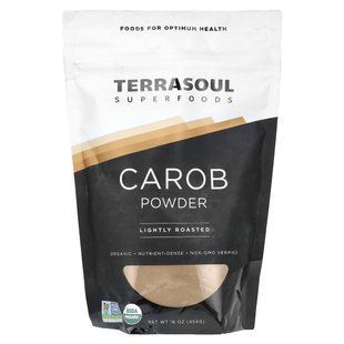 Terrasoul Superfoods, порошок із ріжкового дерева, злегка обсмажений, 454 г (16 унцій)