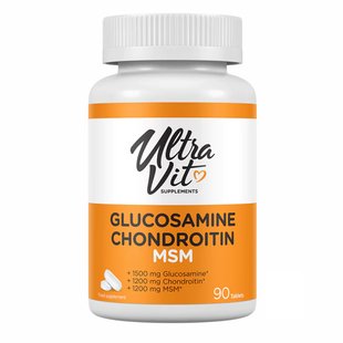 Ультравит Глюкозамин Хондроитин МСМ VPLab (Ultravit Glucosamine Chondroitin MSM) 90 таблеток купить в Киеве и Украине