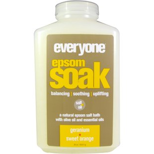 Epsom Soak, герань + сладкий апельсин, Everyone, 30 унций (850,5 г) купить в Киеве и Украине