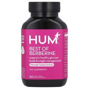HUM Nutrition, Best of Berberine, 1,200 mg, 60 Vegan Capsules (600 mg per Capsule) купить в Киеве и Украине