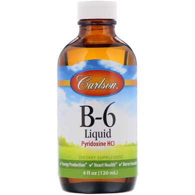 Вітамін B6 Carlson Labs (Vitamin B6) 100 мг 120 мл