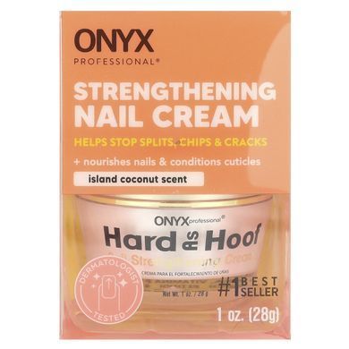 Onyx Professional, Hard as Hoof, Strengthening Nail Cream, Island Coconut, 1 oz (28 g)