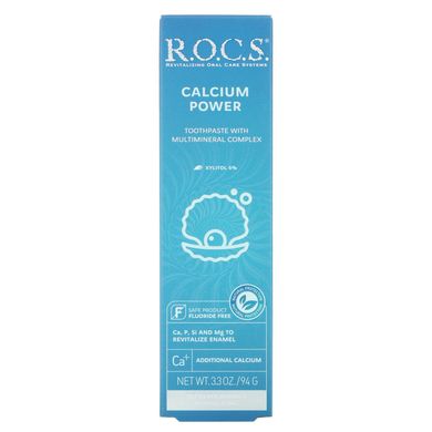 Зубна паста з кальцієм, Calcium Power Toothpaste, R.O.C.S., 94 г