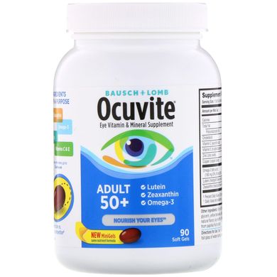 Витаминная и минеральная добавка для глаз Bausch & Lomb (Ocuvite) 90 капсул купить в Киеве и Украине
