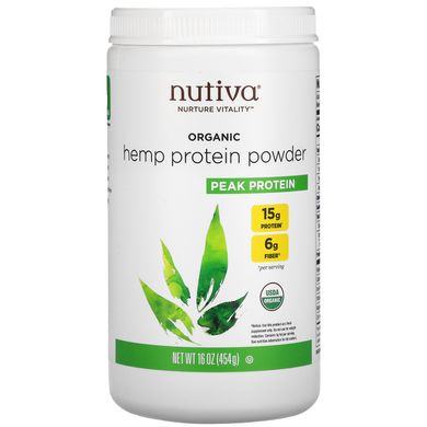 Конопляний протеїн органік Nutiva (Hemp Protein) 454 г
