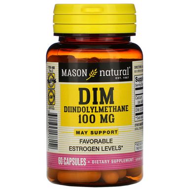 Дііндолілметан (DIM), Mason Natural, 100 мг, 60 капсул