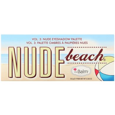 Палітра оголених тіней для повік, Nude Beach, theBalm Cosmetics, 0,336 унції (9,6 г)
