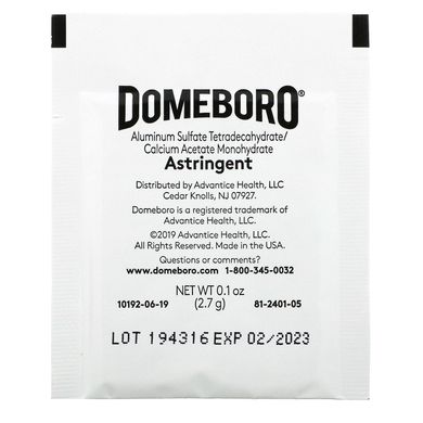 Domeboro, Medicated Soak, средство от сыпи, 12 пакетиков с порошком купить в Киеве и Украине