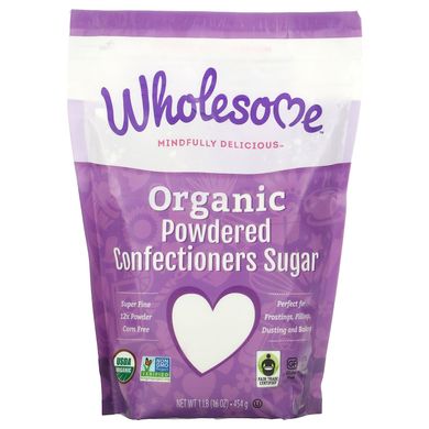 Органічна цукрова пудра, Wholesome Sweeteners, Inc, 16 унцій (454 г)