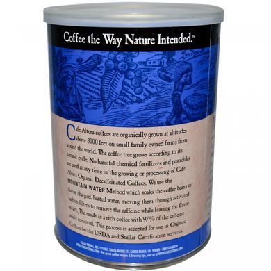 Organic coffee, decaffeinated, dark roast, Cafe Altura, 12 ounces (339 g)