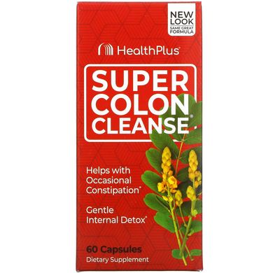 Засіб для кишечника, Colon Cleanse, Health Plus, 500 мг, 60 капсул