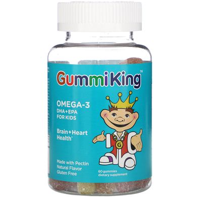 ДГК Омега-3, жувальні цукерки для дітей, GummiKing, 60 цукерок