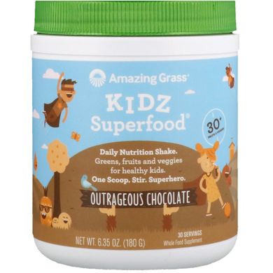 Суперфуд зі смаком шоколаду для дітей Amazing Grass (Kidz Superfood) 180 г