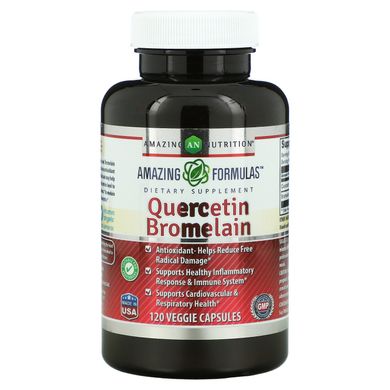 Amazing Nutrition, Кверцетин бромелайн, 120 рослинних капсул