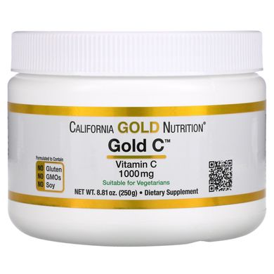 Витамин C California Gold Nutrition (Gold C Powder Vitamin C) 250 г купить в Киеве и Украине