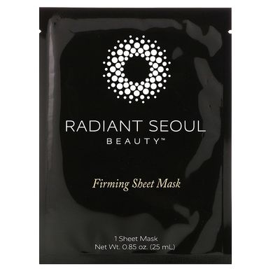 Зміцнююча листова маска, Firming Sheet Mask, Radiant Seoul, 1 листова маска, 0,85 унції (25 мл)