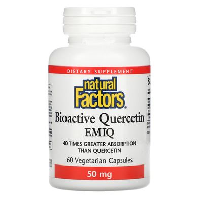 Біоактивний квертіцин EMIQ, Natural Factors, 50 мг, 60 капсул в рослинній оболонці