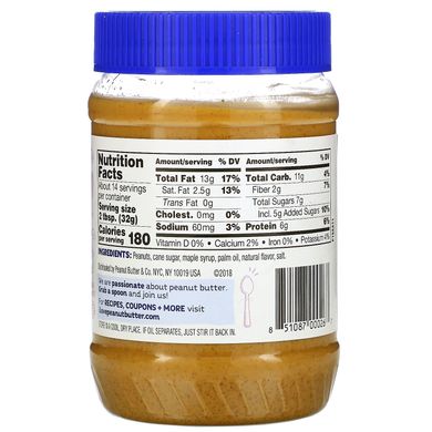 Сильний клен, суміш арахісового масла з смачним кленовим сиропом, Peanut Butter ,Co, 16 унцій (454 г)