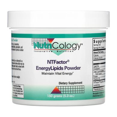 Енергетичні ліпіди в порошку, NTFactor, EnergyLipids Powder, Nutricology, 150 г