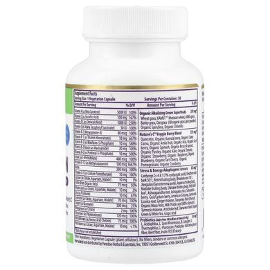 Мультивитаминная добавка без железа Paradise Herbs (Superfood MultiVitamin No Iron) 30 капсул купить в Киеве и Украине