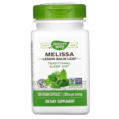 Мелісса лимонний бальзам Nature's Way (Melissa) 1500 мг 100 капсул