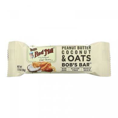 Арахисовое масло с кокосом и овсом, Bob's Red Mill, 12 батончиков, 1,76 унции (50 г) каждый купить в Киеве и Украине