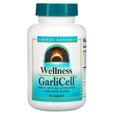 Часник Source Naturals (GarliCell Wellness) 6000 мкг 90 таблеток