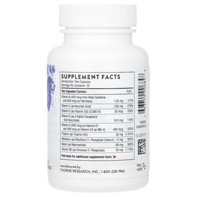 Multivitamins and multiminerals basic nutrients Thorne Research (Basic Nutrients 2/Day) 2 times a day 60 capsules