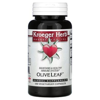 Листя оливи Kroeger Herb Co (Olive Leaf) 100 капсул