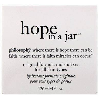 Увлажняющее средство с оригинальной формулой, Hope in a Jar, Philosophy, 120 мл купить в Киеве и Украине