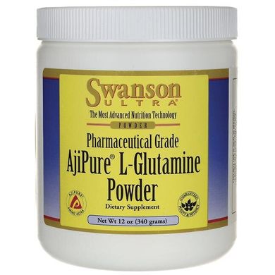 L-глютамин порошок, L-Glutamine Powder, Swanson, 340 грам купить в Киеве и Украине