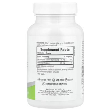 NaturesPlus, Pro Calcium D-Glucarate 600, 90 Capsules