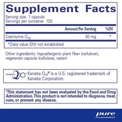 Коензим Q10 Pure Encapsulations (CoQ10) 30 мг 120 капсул