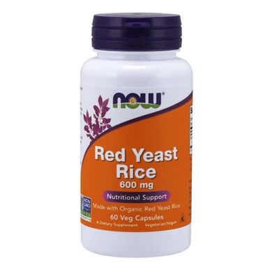 Червоний дріжджовий рис Now Foods (Red Yeast Rice) 600 мг 60 капсул