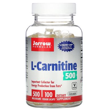 Л карнітин Jarrow Formulas (L-Carnitine) 500 мг 100 капсул