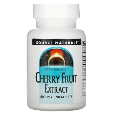 Екстракт плодів вишні, Cherry Fruit Extract, Source Naturals, 500 мг, 90 таблеток