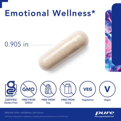 Вітаміни для емоційного здоров'я Pure Encapsulations (Emotional Wellness) 120 капсул