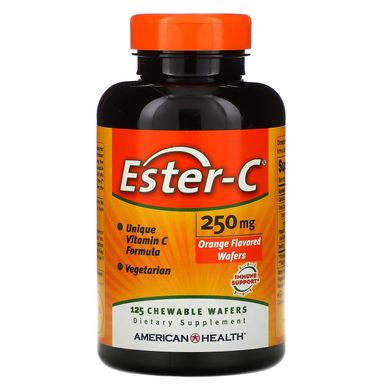 Естер С, зі смаком апельсина, American Health, 250 мг, 125 жувальних облаток
