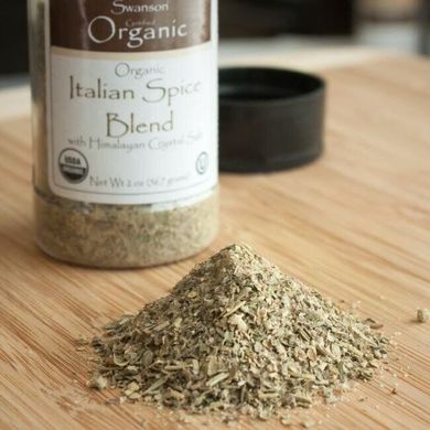 Органическая итальянская смесь специй, Organic Italian Spice Blend, Swanson, 91 грам купить в Киеве и Украине