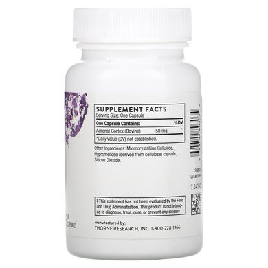 Вітаміни для надниркових залоз Thorne Research (Adrenal Cortex) 60 капсул