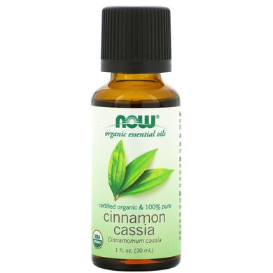 Олія кориці китайської органік Now Foods (Cinnamon Cassia Essential Oils) 30 мл